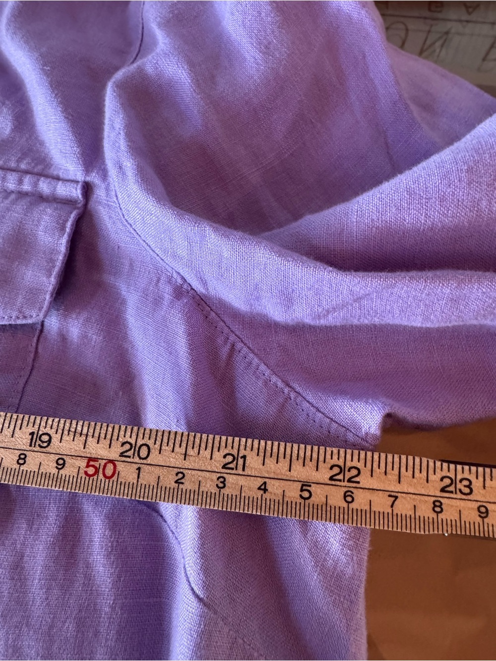 J.Jill Love Linen 100% Linen Shirt Dress L Light Purple Pockets - Picture 9 of 9